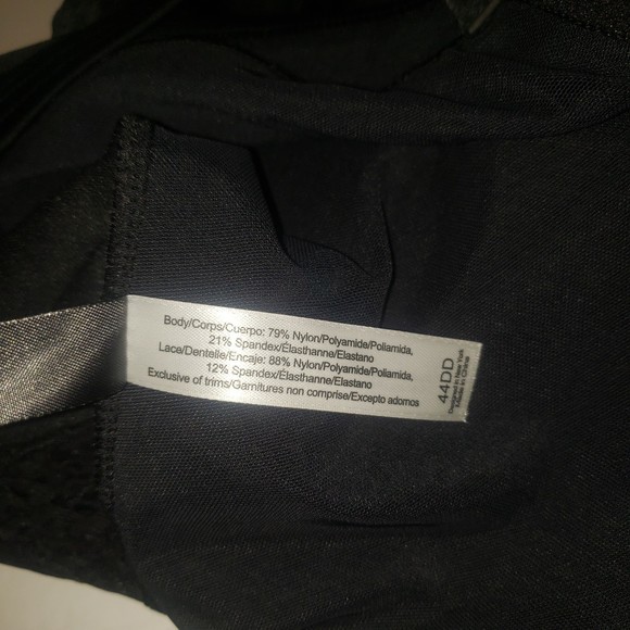 ADORE ME Black One Piece Swimsuit with Crochet Detail Plus Size 44DD NEW - Picture 10 of 11